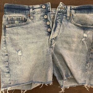 OG high rise straight secret smooth pocket jean shorts